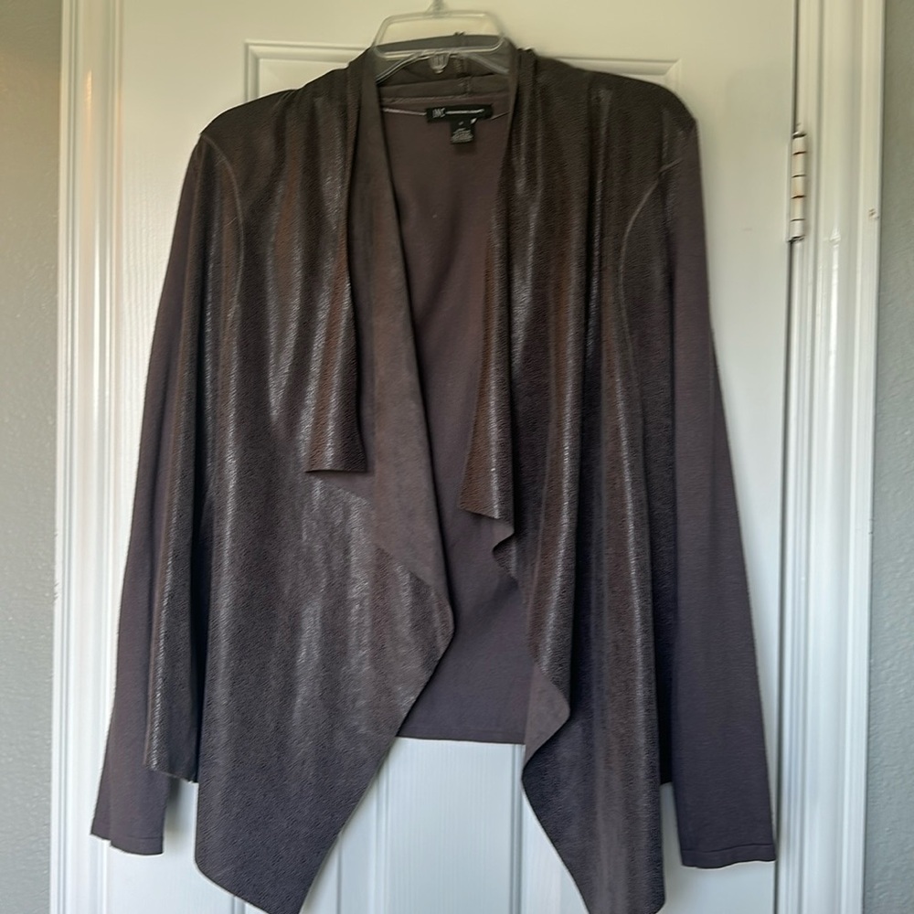 Suede Open Front Cardigan - Size S